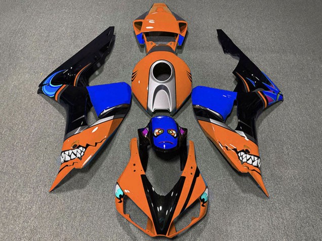 2006-2007 Honda CBR1000RR Motorcycle Fairings - Orange Silver Blue Glossy Black Shark Australia