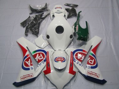 Affordable 2008-2011 Honda CBR1000RR Motorcycle Fairings - White Red Blue Pata Castrol Tonello Australia