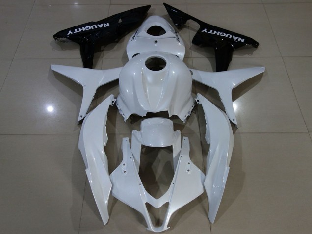 2007-2008 Honda CBR600RR Motorcycle Fairing - White Glossy Black Australia