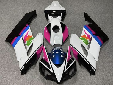 Affordable 2004-2005 Honda CBR1000RR Motorcycle Fairings - White Pink Blue Glossy Black Star Australia