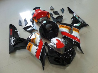 Affordable 2006-2007 Honda CBR1000RR Motorcycle Fairings - Orange White Red Glossy Black Pirelli Racing Australia