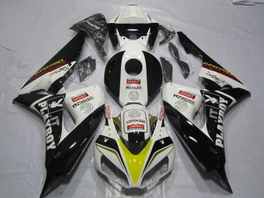 Affordable 2006-2007 Honda CBR1000RR Motorcycle Fairings - White Yellow Red Glossy Black Denso PlayBoy Australia