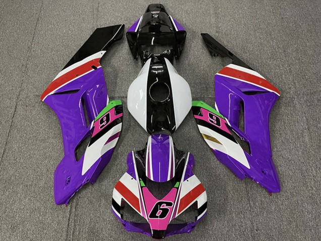 2004-2005 Honda CBR1000RR Motorcycle Fairings - Purple White Red Pink Glossy Black 6 Australia