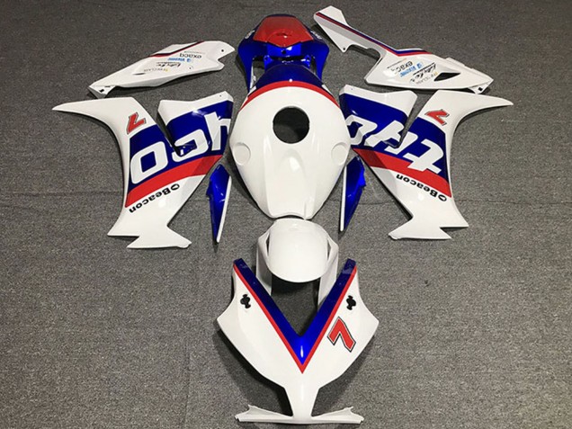 2012-2016 Honda CBR1000RR Motorcycle Fairings - White Red Blue Tyco Australia