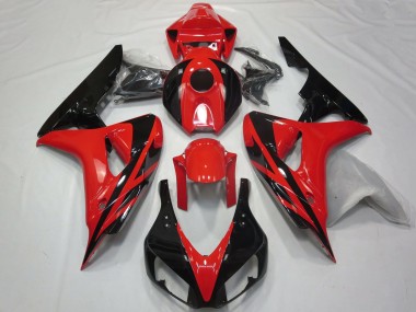 Affordable 2006-2007 Honda CBR1000RR Motorcycle Fairings - Red Glossy Black OEM Style No Decals Australia