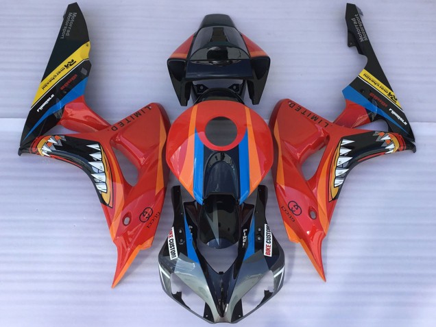 2006-2007 Honda CBR1000RR Motorcycle Fairings - Red Blue Yellow Glossy Black Shark Australia