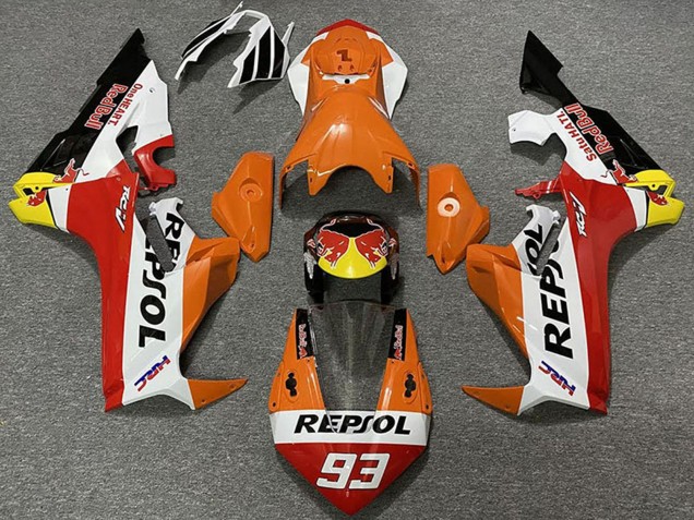 2017-2023 Honda CBR1000RR Motorcycle Fairings - Orange White Yellow Red Glossy Black Red Bull Repsol 93 Australia