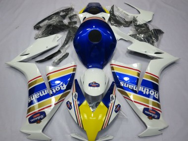 Affordable 2012-2016 Honda CBR1000RR Motorcycle Fairings - White Blue Gold Rothmans Australia