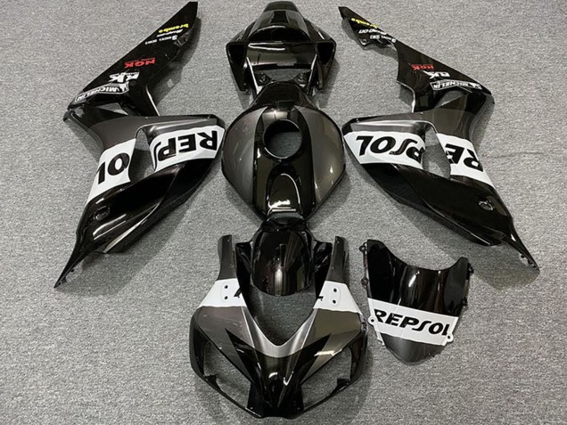 2006-2007 Honda CBR1000RR Motorcycle Fairings - Grey White Glossy Black Repsol Australia