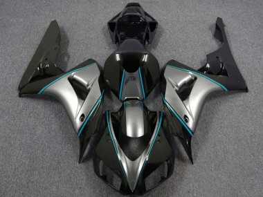 Affordable 2006-2007 Honda CBR1000RR Motorcycle Fairings - Silver Blue Glossy Black Pinstripe Australia