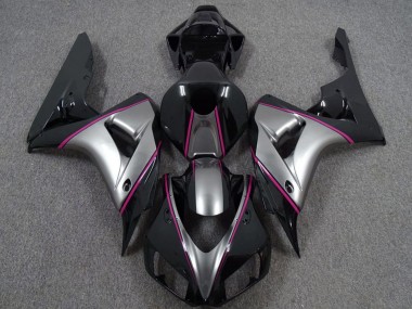 Affordable 2006-2007 Honda CBR1000RR Motorcycle Fairings - Silver Pink Glossy Black Pinstripe Australia