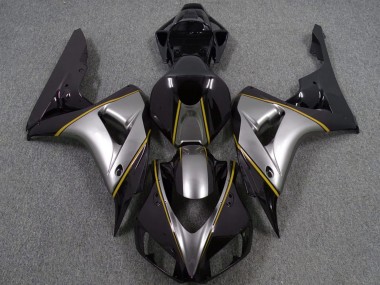 Affordable 2006-2007 Honda CBR1000RR Motorcycle Fairings - Silver Yellow Glossy Black Pinstripe Australia