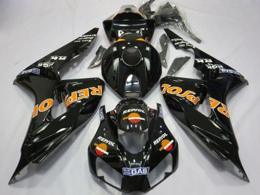 Affordable 2006-2007 Honda CBR1000RR Motorcycle Fairings - Glossy Orange Repsol Australia
