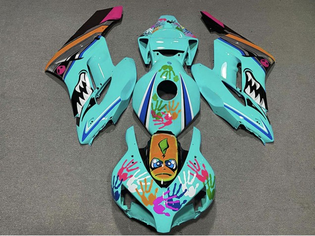 2004-2005 Honda CBR1000RR Motorcycle Fairings - Teal Blue Orange Pink Black Shark Australia