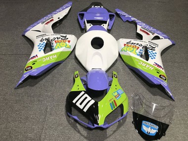 Affordable 2006-2007 Honda CBR1000RR Motorcycle Fairings - White Blue Green Glossy Black Toy Story Australia