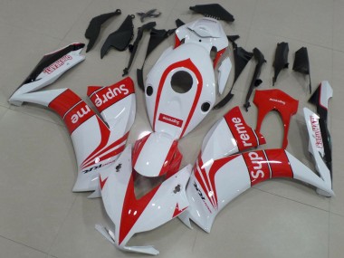 Affordable 2012-2016 Honda CBR1000RR Motorcycle Fairings - White Red Supreme Australia