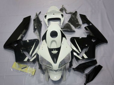 Affordable 2005-2006 Honda CBR600RR Motorcycle Fairings - White Glossy Black Australia