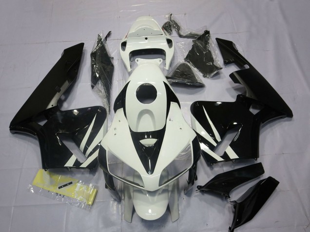 2005-2006 Honda CBR600RR Motorcycle Fairings - White Glossy Black Australia