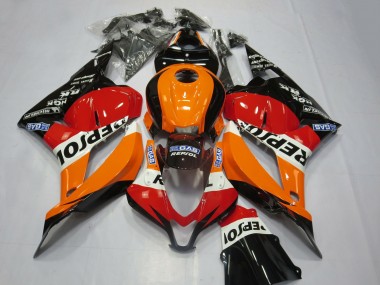 Affordable 2009-2012 Honda CBR600RR Motorcycle Fairing Kits - Orange White Red Glossy Black Repsol Australia