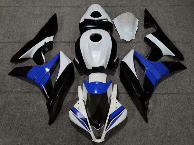 2007-2008 Honda CBR600RR Motorcycle Fairings - White Blue Glossy Black Australia