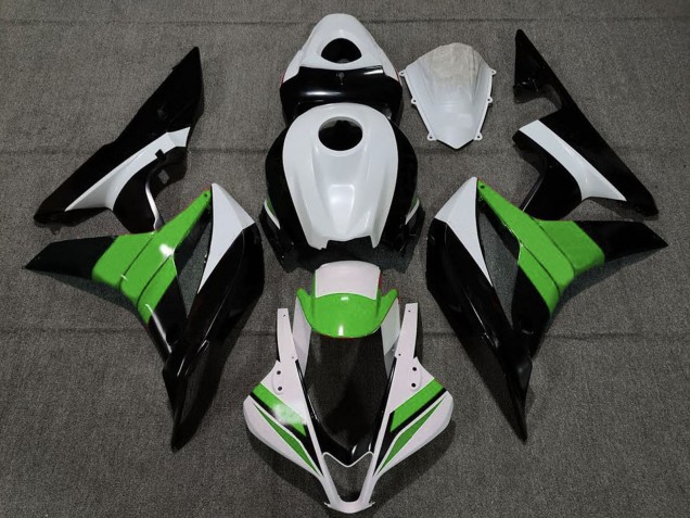2007-2008 Honda CBR600RR Motorcycle Fairings - White Green Glossy Black Australia