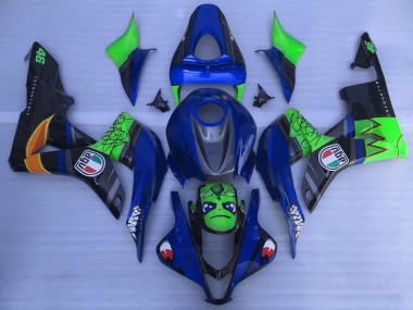 Affordable 2007-2008 Honda CBR600RR Motorcycle Fairings - Blue Green Glossy Black Shark Australia