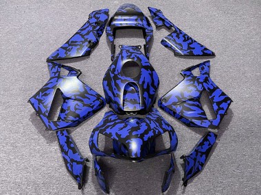 Affordable 2003-2004 Honda CBR600RR Motorcycle Fairings - Blue Black Camouflage Australia