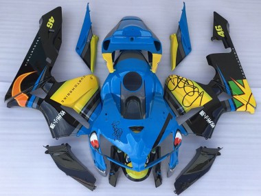 Affordable 2005-2006 Honda CBR600RR Motorcycle Fairings - Blue Yellow Black Shark Australia