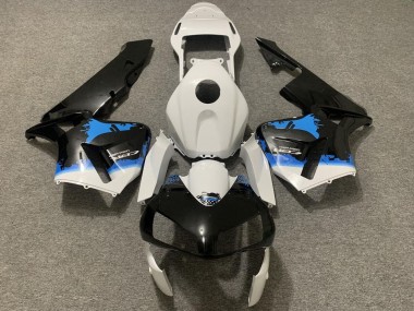 Affordable 2003-2004 Honda CBR600RR Motorcycle Fairing - White Blue Glossy Black Splatter Australia