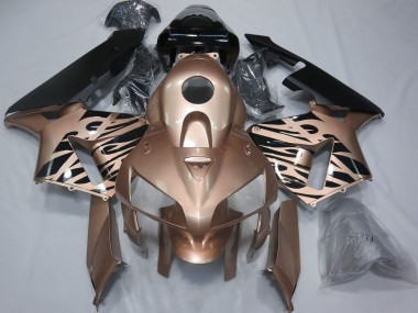 Affordable 2005-2006 Honda CBR600RR Motorcycle Fairings - Glossy Black Bronze Flame Australia