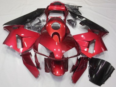 Affordable 2003-2004 Honda CBR600RR Motorcycle Fairing Kits - Red Glossy Black Australia