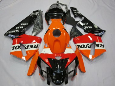 Affordable 2005-2006 Honda CBR600RR Motorcycle Fairing - Orange White Red Glossy Black Repsol Australia
