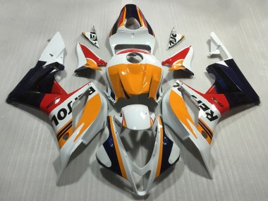 Affordable 2007-2008 Honda CBR600RR Motorcycle Fairings - Orange White Red Glossy Black Repsol Style Australia