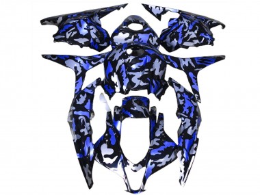 Affordable 2009-2012 Honda CBR600RR Motorcycle Fairings - Blue White Camouflage Australia