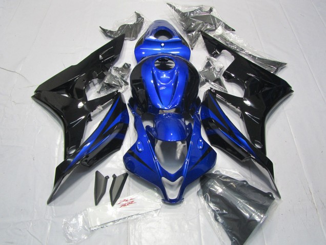 2007-2008 Honda CBR600RR Motorcycle Fairing Kits - Blue Glossy Black Australia