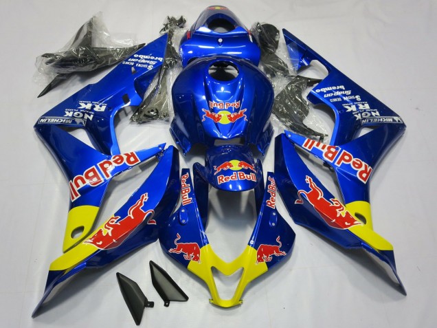 2007-2008 Honda CBR600RR Motorcycle Fairings - Blue Yellow Red Bull Australia