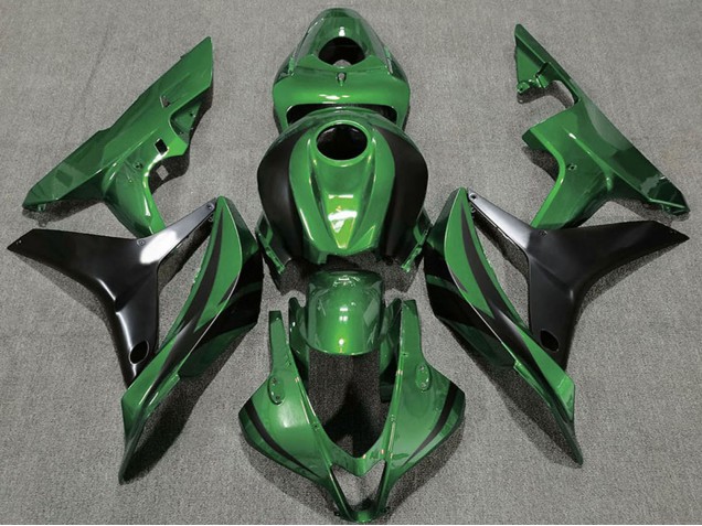 2007-2008 Honda CBR600RR Motorcycle Fairings - Green Glossy Black OEM Style Australia
