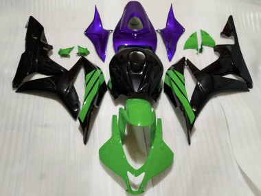 Affordable 2007-2008 Honda CBR600RR Motorcycle Fairings - Purple Green Glossy Black Australia