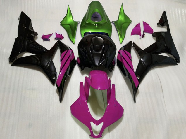 2007-2008 Honda CBR600RR Motorcycle Fairings - Green Pink Glossy Black Australia