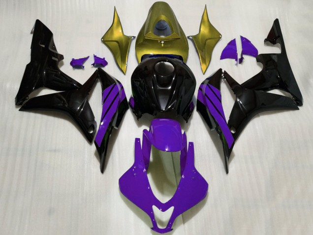 2007-2008 Honda CBR600RR Motorcycle Fairings - Gold Purple Glossy Black Australia