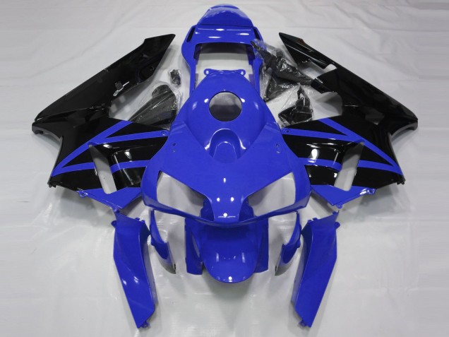 2003-2004 Honda CBR600RR Motorcycle Fairings - Blue Glossy Black Stripe Australia