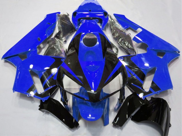 2005-2006 Honda CBR600RR Motorcycle Fairings - Blue Glossy Black Design Australia