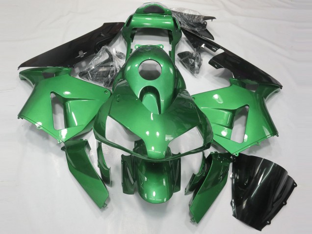 2003-2004 Honda CBR600RR Motorcycle Fairing - Green Glossy Black Australia