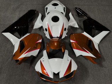 Affordable 2013-2023 Honda CBR600RR Motorcycle Fairings - White Dark Orange Glossy Black Australia