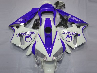 Affordable 2003-2004 Honda CBR600RR Motorcycle Fairings - White Blue Pramac Australia