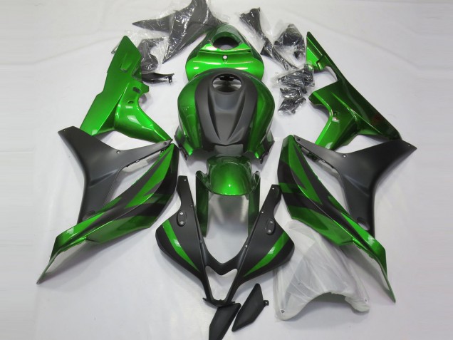 2007-2008 Honda CBR600RR Motorcycle Fairings - Green Matte Black Australia