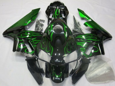 Affordable 2003-2004 Honda CBR600RR Motorcycle Fairings - Glossy Black Blue Flame Australia