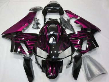 Affordable 2003-2004 Honda CBR600RR Motorcycle Fairing - Glossy Black Purple Flame Australia