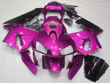 Affordable 2003-2004 Honda CBR600RR Motorcycle Fairings - Hot Pink Glossy Black Australia