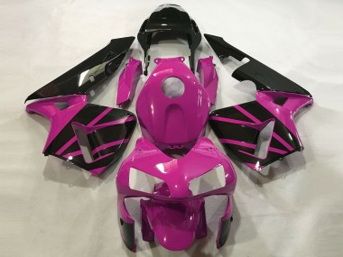 Affordable 2003-2004 Honda CBR600RR Motorcycle Fairings - Hot Pink Glossy Black OEM Style Australia